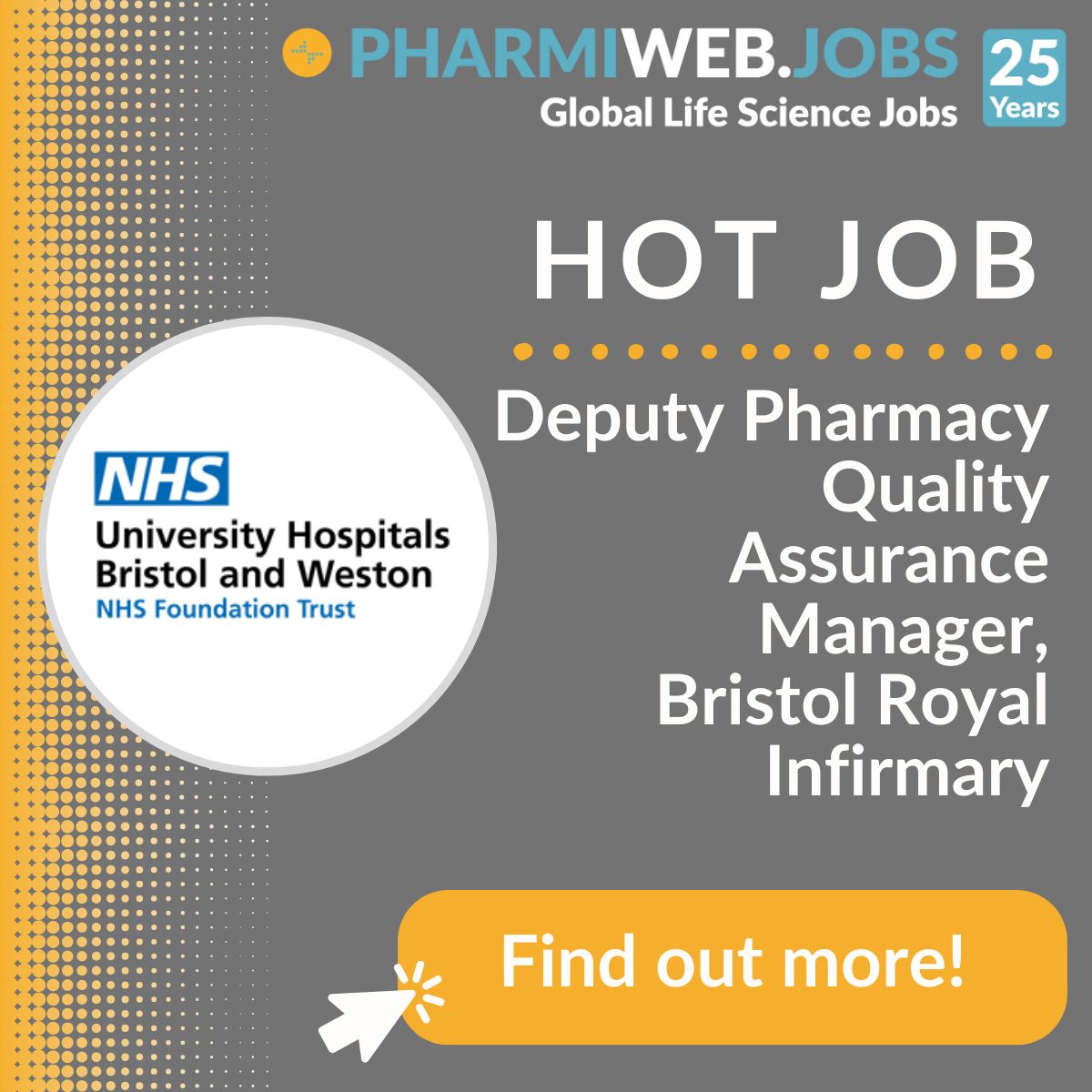 Unlock Your Leadership Potential: Join UHBW as the Deputy Pharmacy Quality Assurance Manager, where you'll lead transformation projects and drive innovation in Pharmacy Technical Services. Find out more and apply now! buff.ly/3vS6rhD #UHBW #NHS #pharmaceuticals