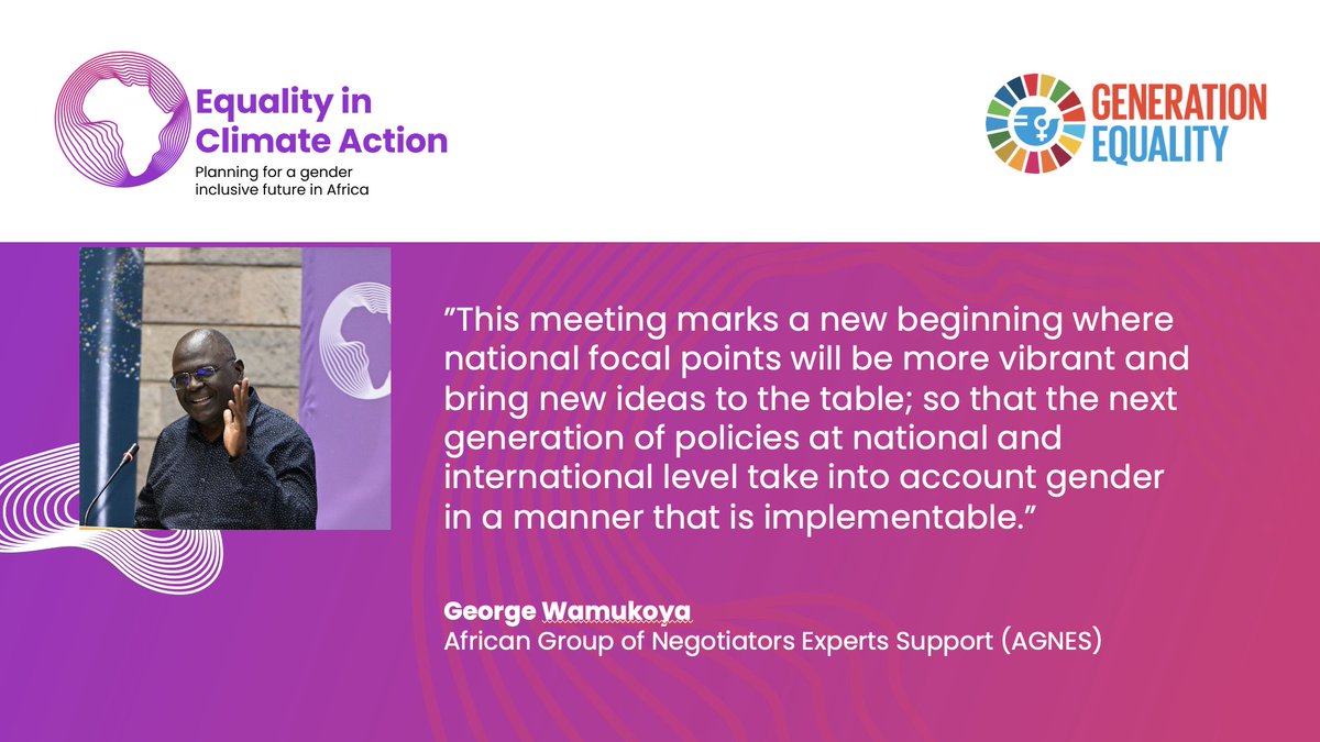 @kachambwa @UNFCCC @UNICEFAfrica @OpenSociety @FemnetProg @UNDPAfrica @UNDPKenya We hope that the national focal points will be more vibrant and bring new ideas to the table so that we internalize gender into national action plans. ~George Wamukoya, AGNES. #ActforEqual