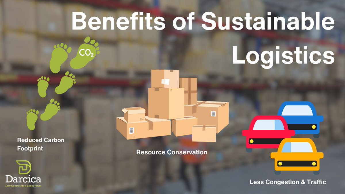 The Environmental Benefits of Sustainable Logistics with Darcica Logistics! > Reduced Carbon Footprint > Resource Conservation > Less Congestion and Traffic Contact us today to learn more about our eco-friendly logistics solutions 🌍 darcica.co.uk/contact-us #DarcicaLogistics
