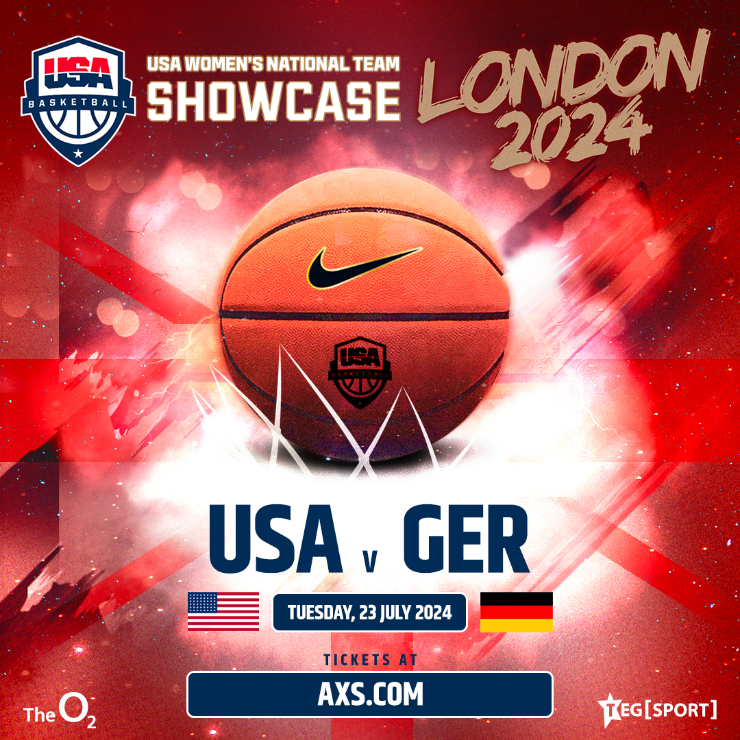 #AXSONSALE 🏀 The 2024 Women’s @usabasketball Showcase will be heading to @TheO2 on Tuesday 23 July 2024!

⏰ Tickets are on sale at 9am
🎫 w.axs.com/CFcP50RcSMz