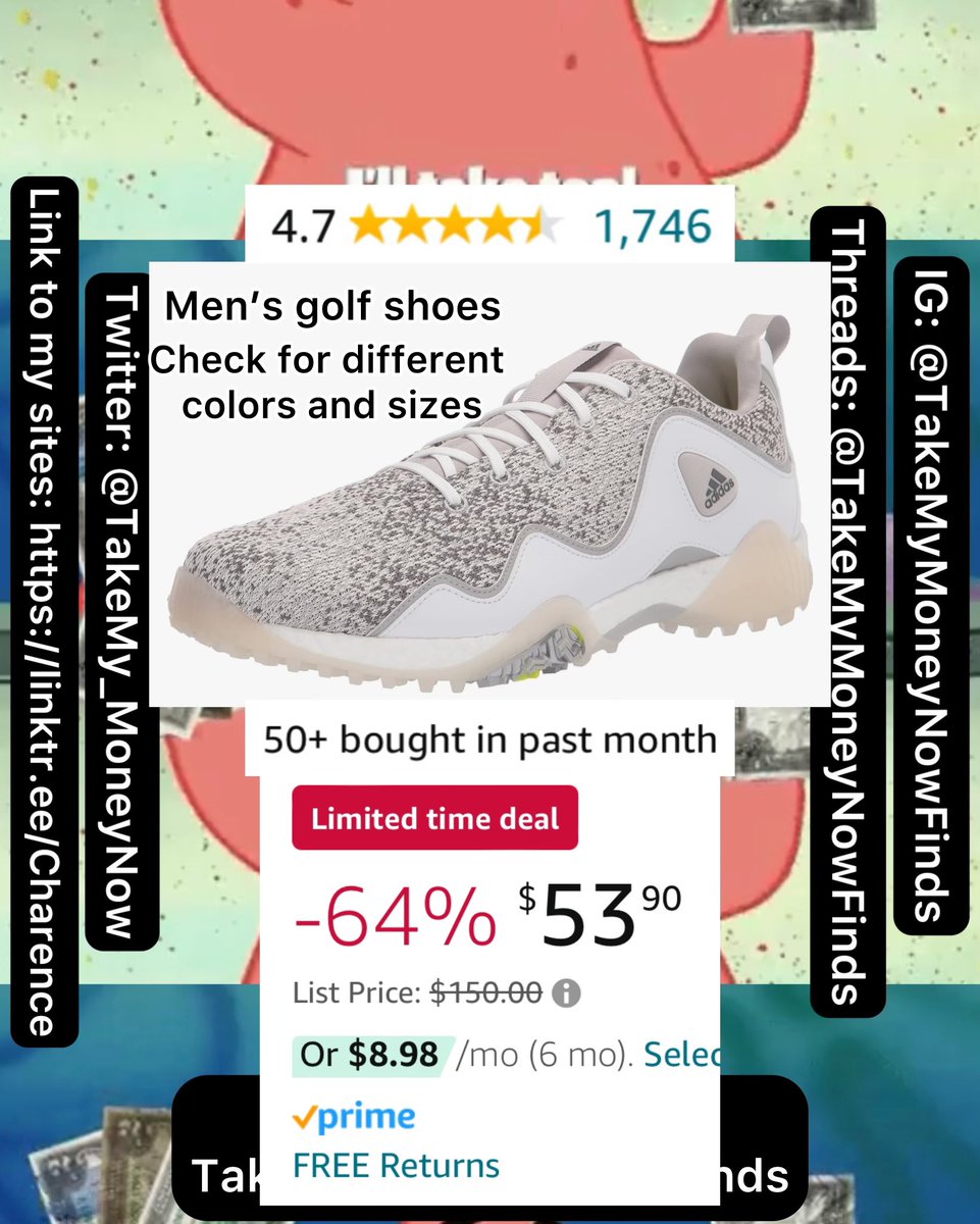 LIMITED TIME DEAL! 

adidas Men's Codechaos 21 Primeblue Spikeless Golf Shoes (Check sizes and colors)

amzn.to/441MPnV

#amazondeals #deals #amazonfinds #amazonmusthaves #tmmnf