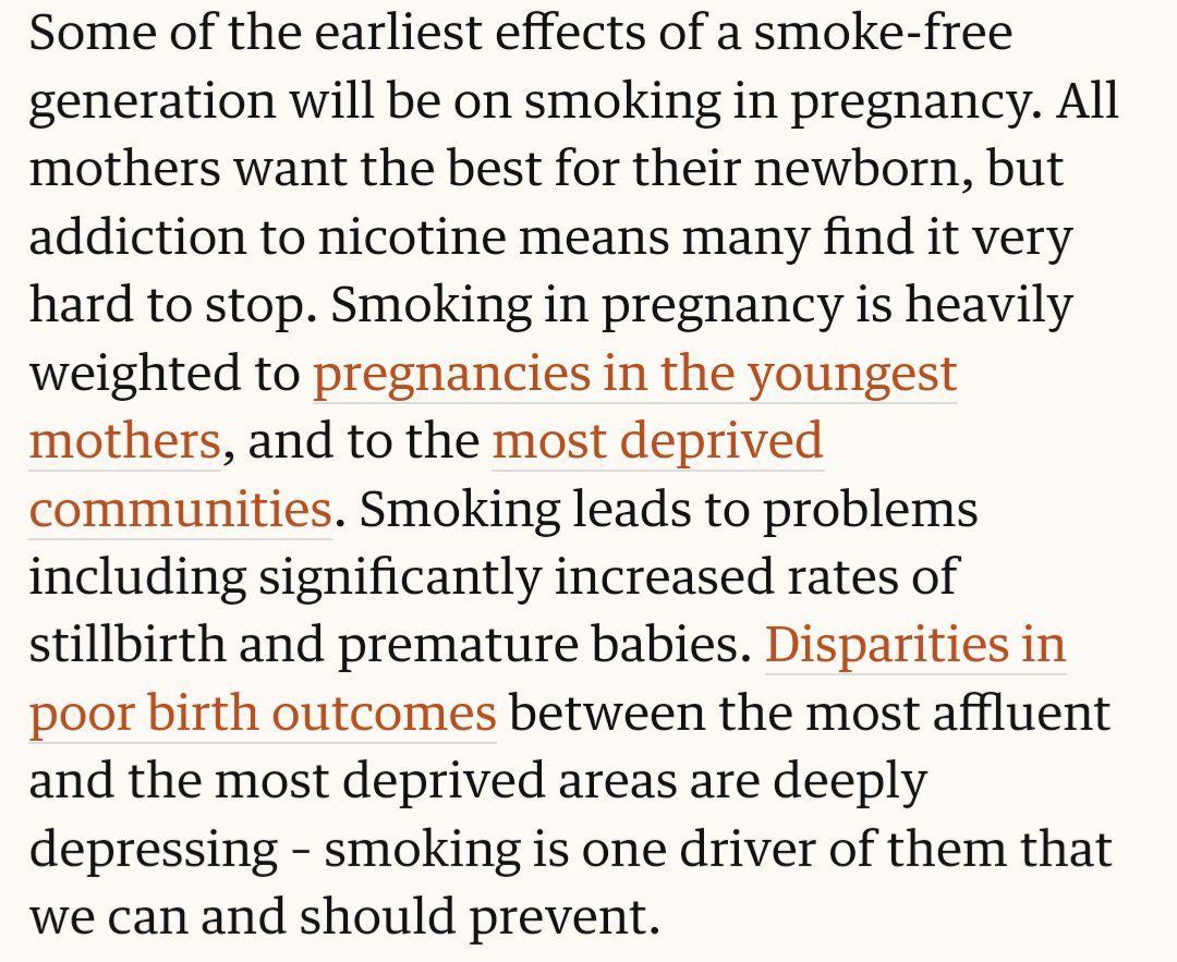 Excellent piece by @CMO_England on the need to outlaw smoking entirely, specifically highlighting the issues of smoking in pregnancy. 'The tobacco industry, which is very wealthy, is the one winner from the death and disease induced by its products' theguardian.com/commentisfree/…