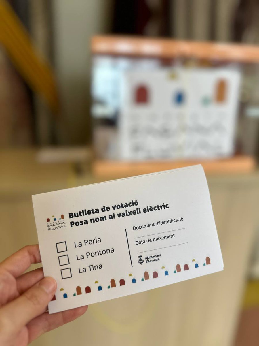 📣 @adamtomas i jo ja hem votat el nom del vaixell i tu? 🔗En línia: amposta.decidimcatalunya.cat 🗳️ Punts fisics: Lo Sindicat, la Piscina Municipal, el Casal Cívic Ruiz Salgado i a l'@ajamposta 📅 Fins al 19 d'abril #TransformemAmposta #TransformacióDemocràtica