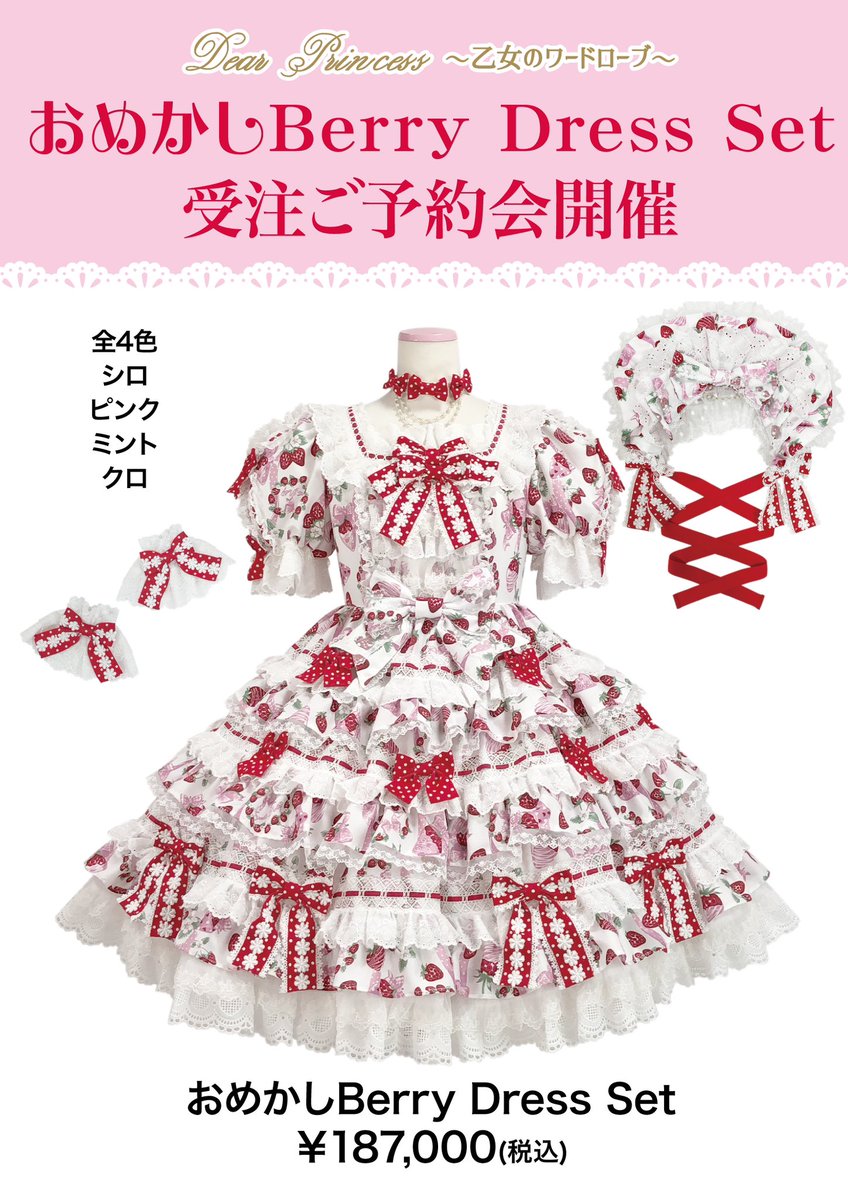 🍓おめかしBerry Dress Set入荷のご案内🍓 2024年4月にご予約を承り