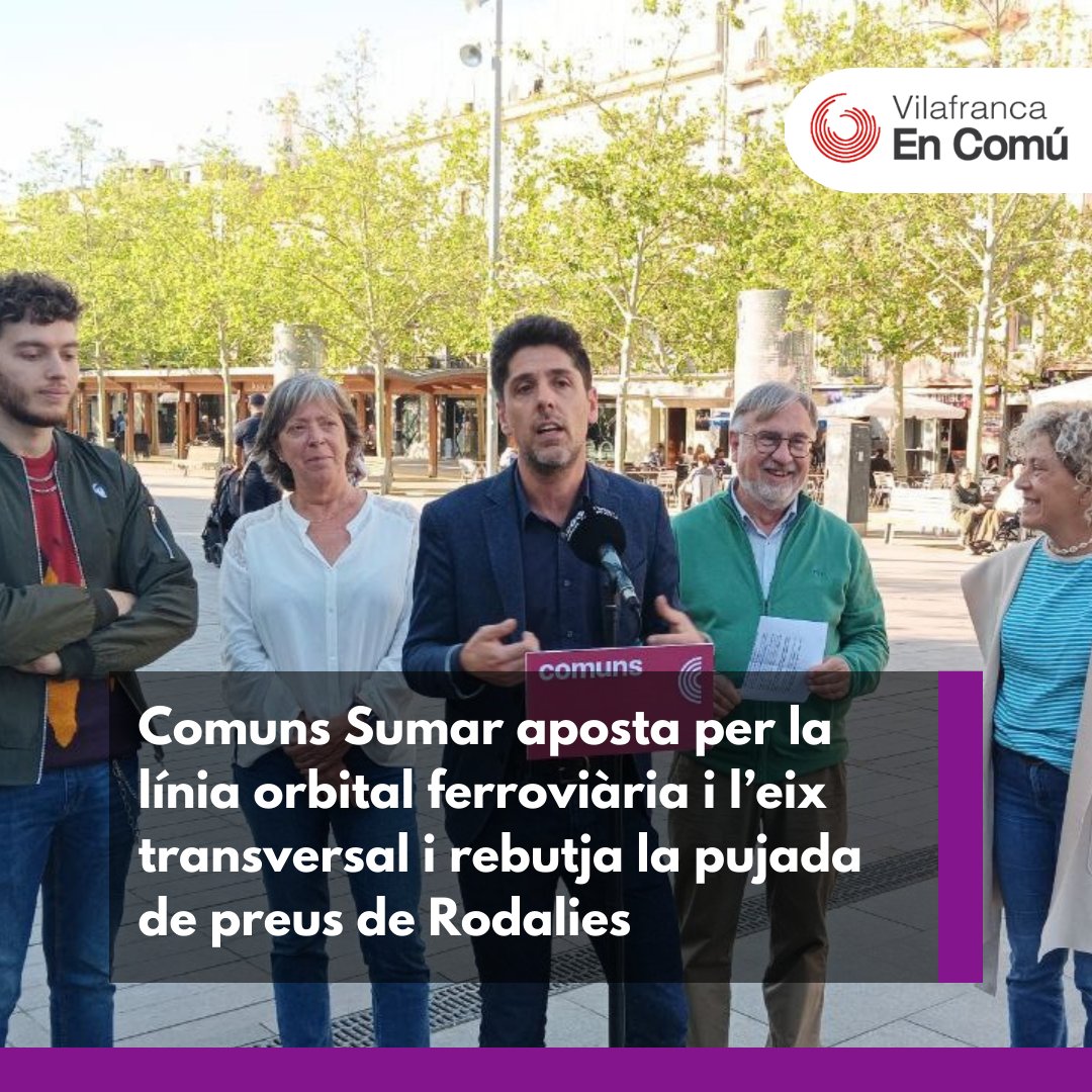 🚉Ahir vam comptar amb la visita del diputat de Comuns al Parlament i número 5 de la llista a Barcelona de Comuns Sumar, David Cid, per exposar les propostes de @SomComuns en relació a la mobilitat sostenible arreu de Catalunya però especialment al Penedès. Moltes gràcies!