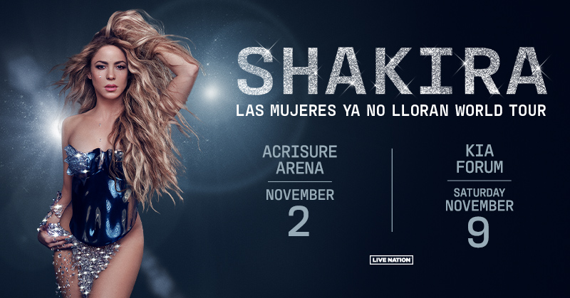 We’re excited to welcome Shakira to the Acrisure Arena and Kia Forum stage on her 'Las Mujeres Ya No Lloran World Tour' 🔥 Tickets on sale Monday, April 22nd @ 10 AM local.