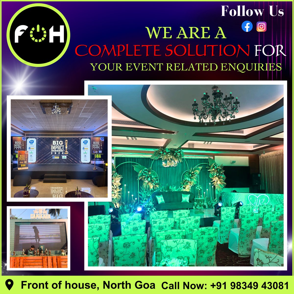 FrontofHouseGoa's tweet image. Looking to make your next event unforgettable?
We&apos;re thrilled to introduce our comprehensive LED Screen Front of House setup—a complete solution tailored to elevate every moment of your occasion!
📍Location: maps.app.goo.gl/oe93xGRgBEi14F… 
#LEDSetup #LEDwall  #NorthGoa #FrontofHouse