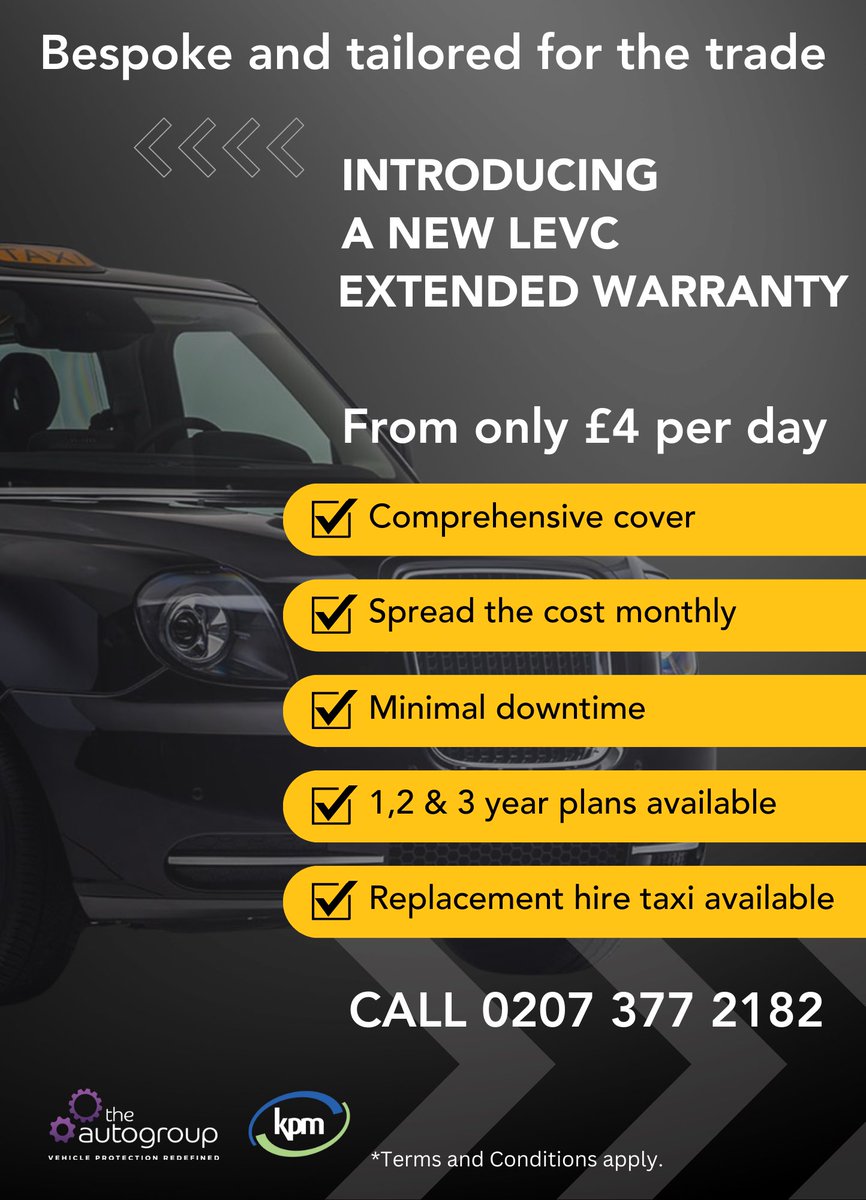 ⚡️ New LEVC extended warranty ⚡️Peace of mind from only £4 per day ⚡️Spread the cost the monthly ⚡️1,2, 3 year plans available Call 0207 377 2182 for further information
