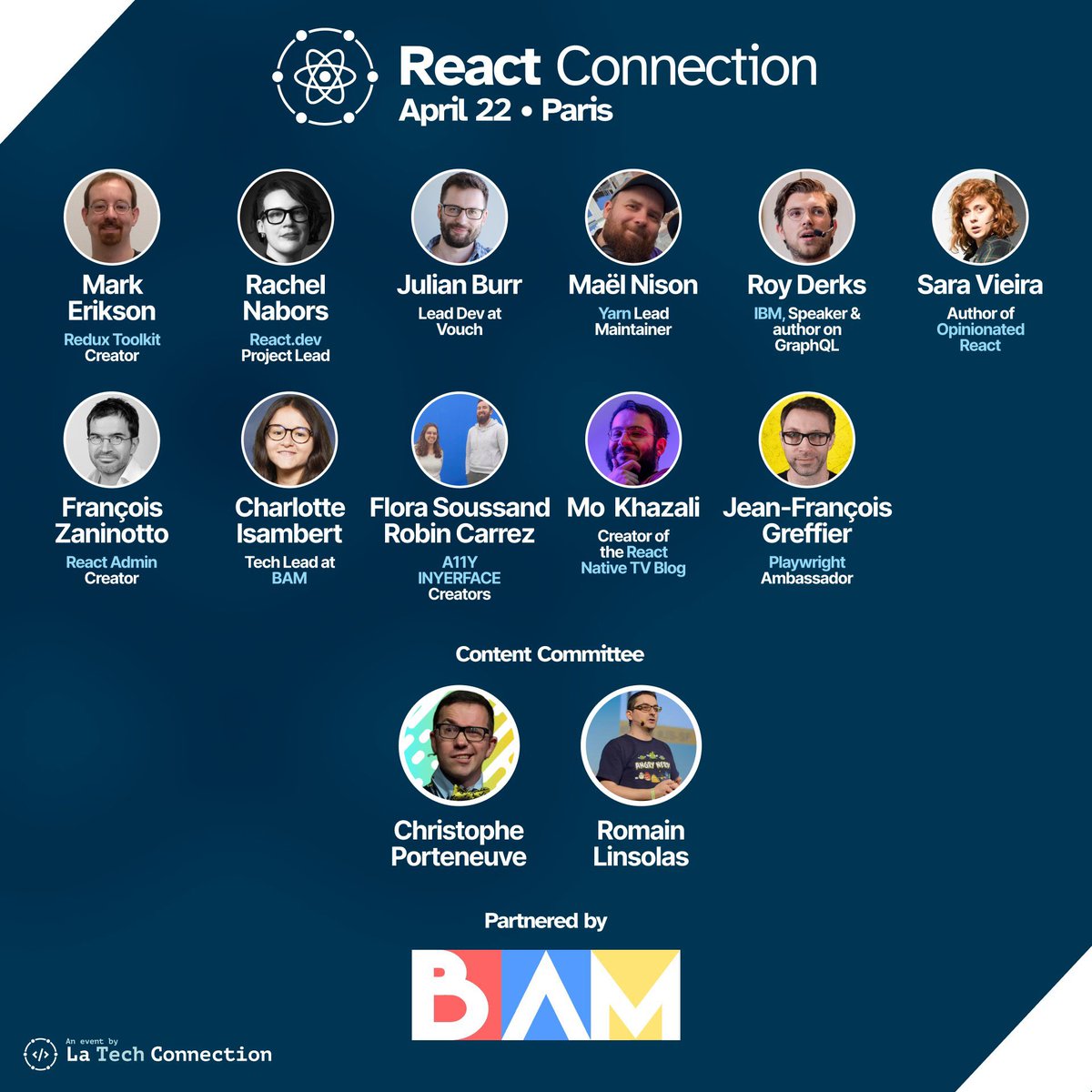 GraphQL and AI enthusiasts in Paris, I hope to meet at @reactconn Join me next week, as I discuss the state of GraphQL in React with Server Components. But that's not all - we'll also explore the impact of the AI revolution on GraphQL.