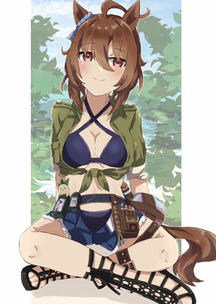 アグネスタキオン(ウマ娘) 「#気温が高いので気が早いが水着絵が見たい 」|オカプンのイラスト