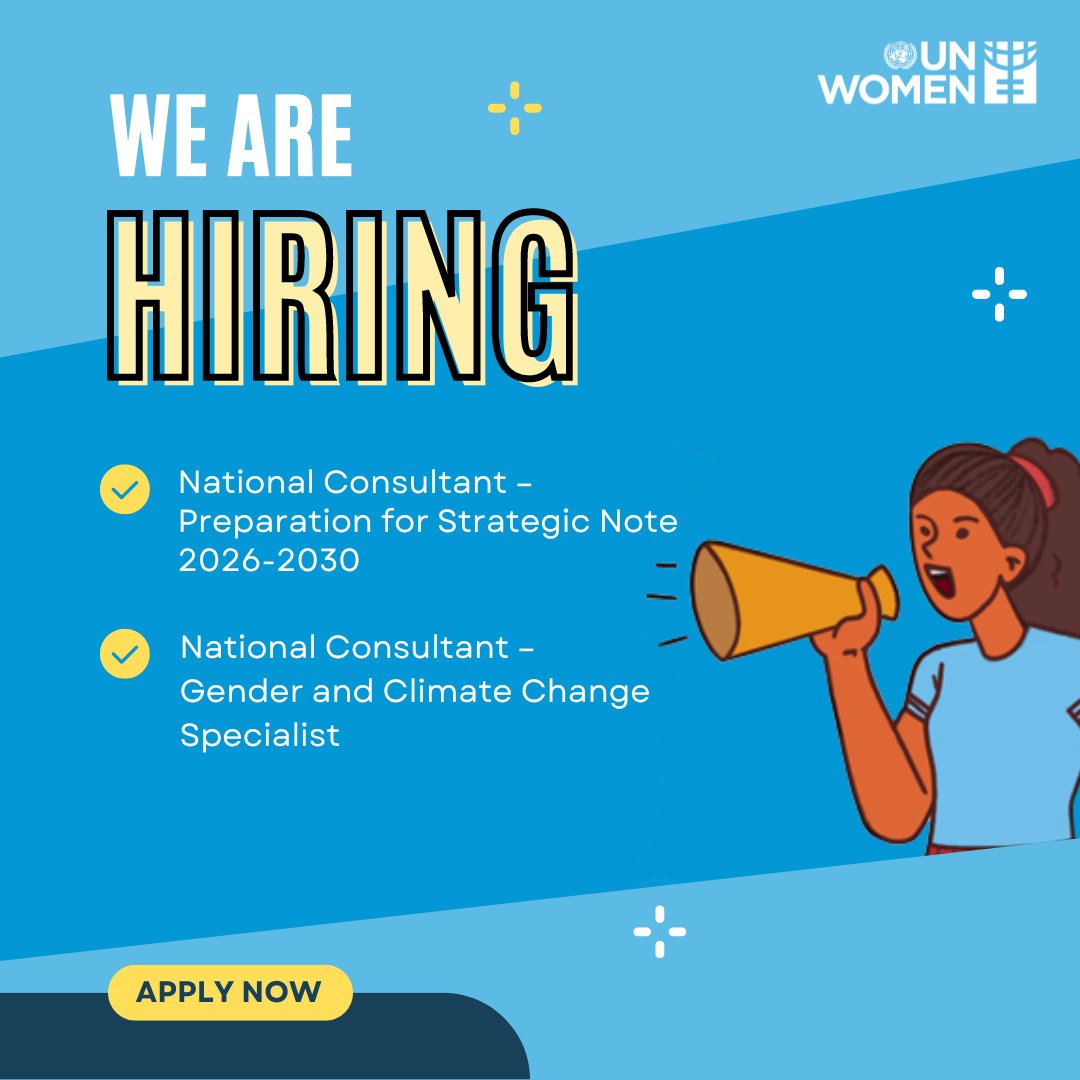 unwomenid's tweet photo. Tertarik untuk mendukung kerja-kerja @unwomenid terkait perempuan dan perubahan iklim, serta kesetaraan gender di Indonesia?
Kirim aplikasimu untuk kesempatan di bawah ini π
#WorkAtUN #Work4UN #JobVacancy #LokerDevelopment #DevJobs https://t.co/MLXEEKZ7MQ