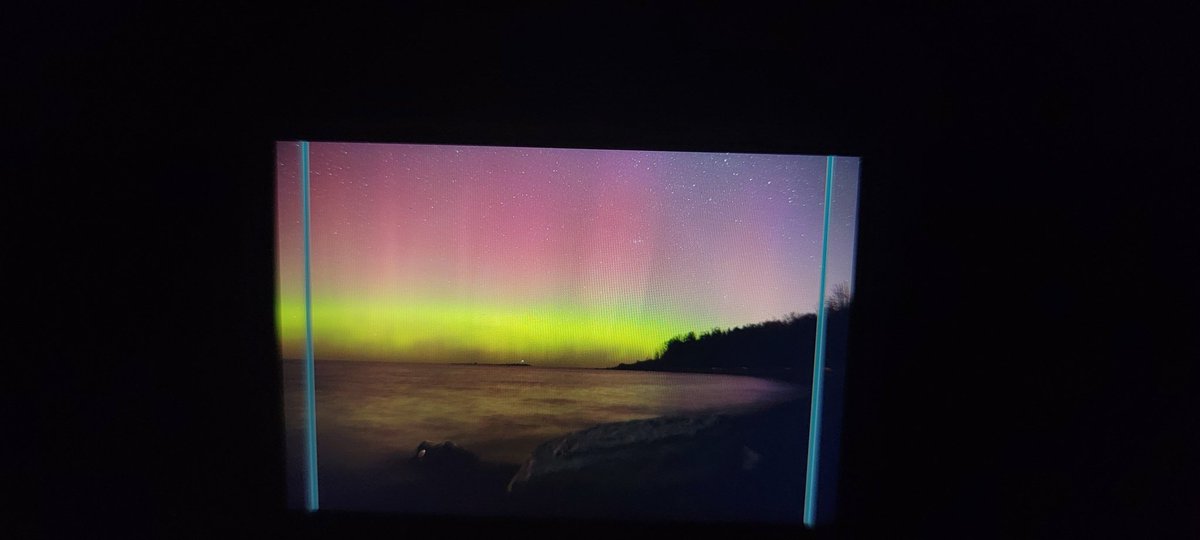 Nice aurora show going on over Lake Huron. 345am @TamithaSkov #aurora #northernlights @chunder10 @dartanner @treetanner @jasonoyoung