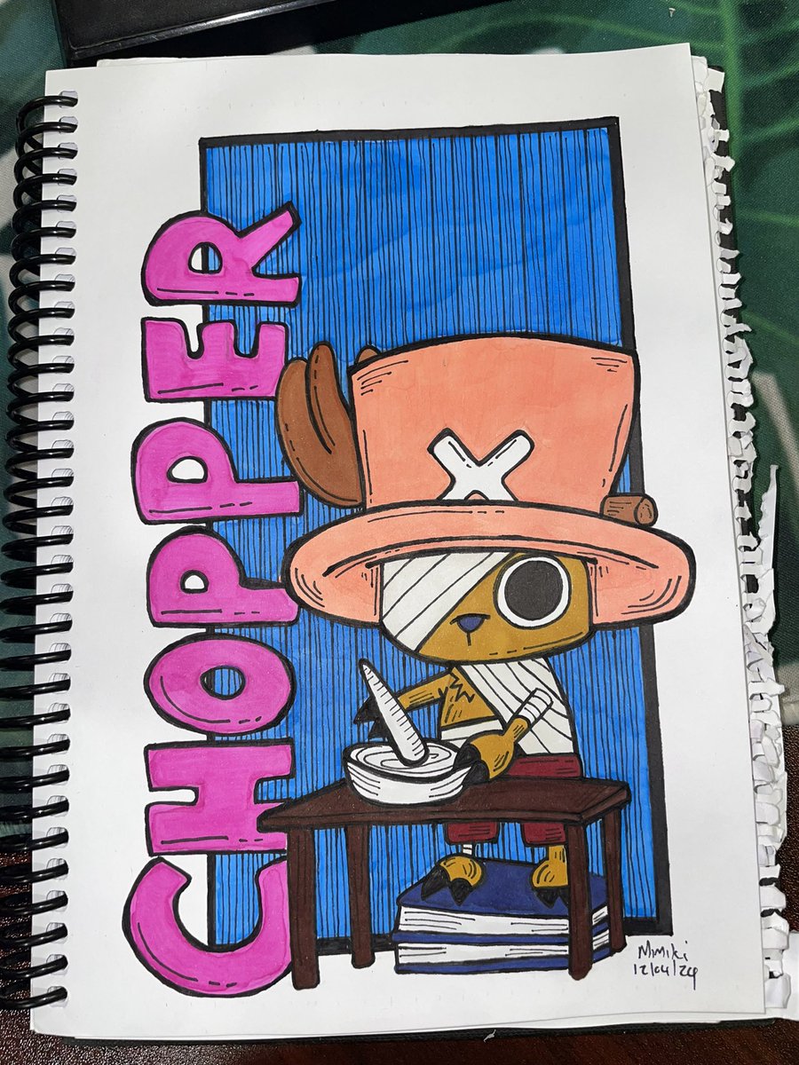 Here’s our favourite doctor! #onepiece #onepieceedit #onepieceanime #onepiecefan #chopper #chopperonepiece #tonytonychopper #art #artist #artwork #sketch #sketchbook #sketchbooktour #sketchbookart #sketchbookideas #illustration #draw #drawing #ArtistOnTwitter