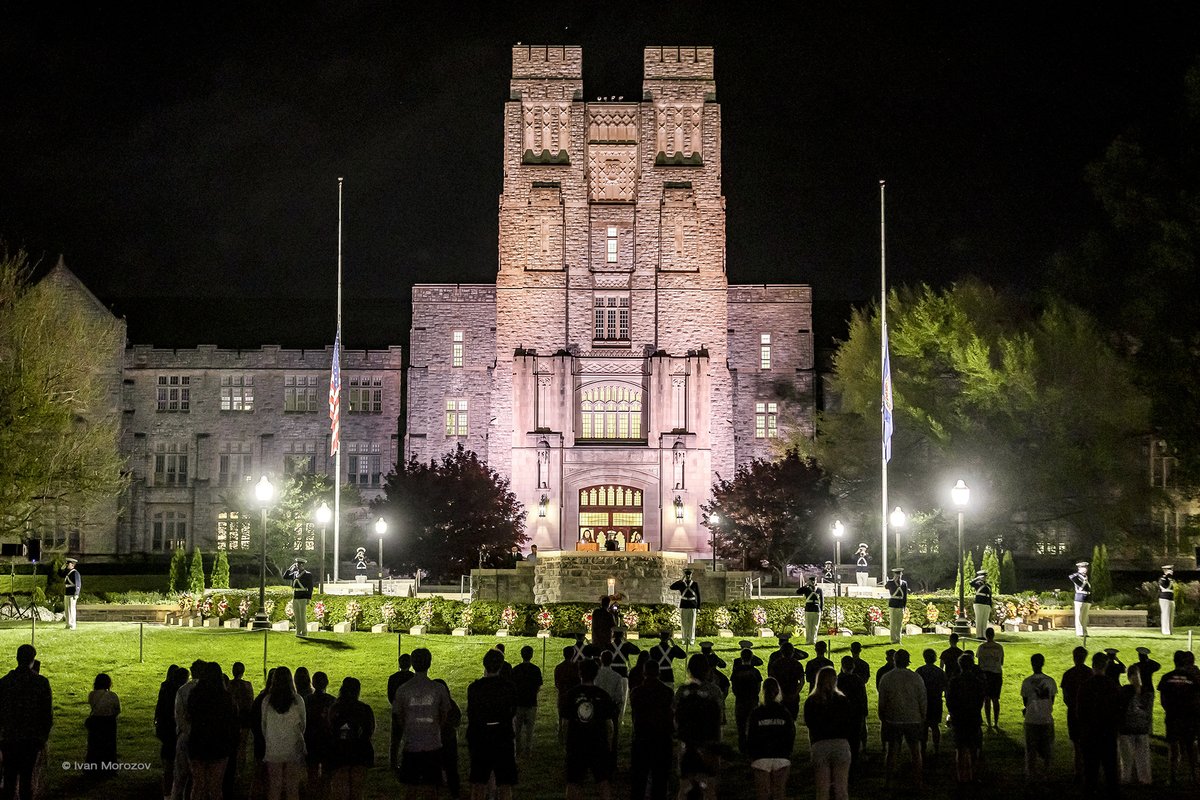 April 16, 2024. At the Lighting of Ceremonial Candle. @virginia_tech, @vtnews, @TechSideline, @hokiesports