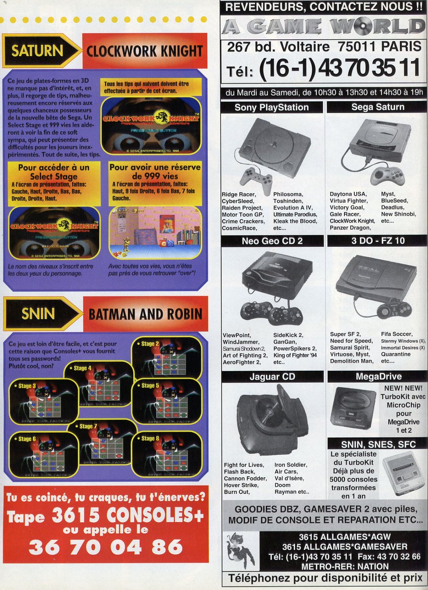 AllmightoFranky's tweet image. On termine les tips avec #Pitfall,#JurassicPark2,#ClockworkKnight et #BatmanEtRbobin,et de la pub pour de la VPC qui faisait rêver!! A demain pour la suite du mag!! 5/5