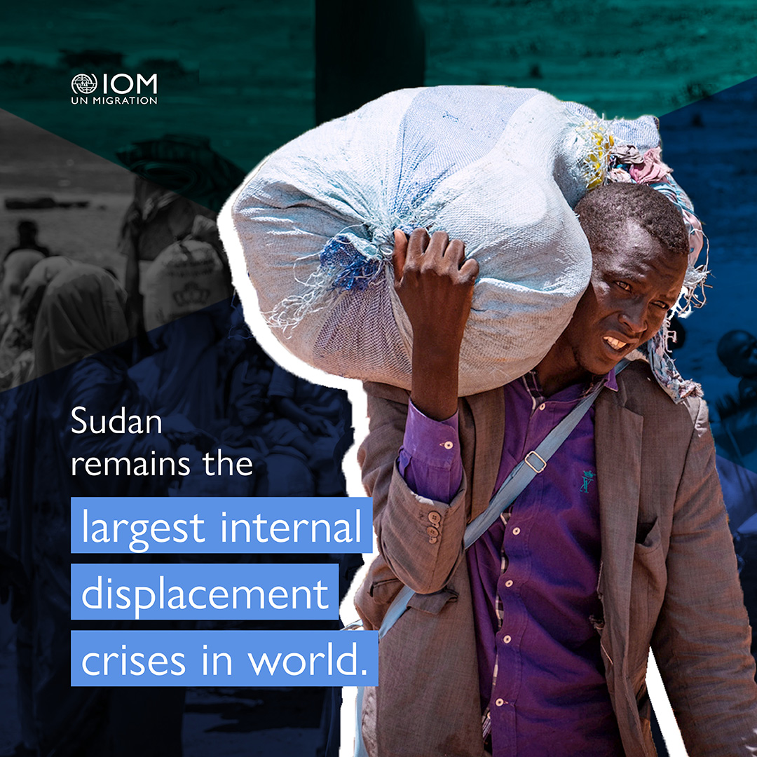IOM has been providing life-saving assistance since the start of the crisis, reaching 2 million people in #Sudan and neighbouring countries. After nearly a year, the humanitarian needs continue to increase. The people of Sudan need you. iom.int/ZJ6