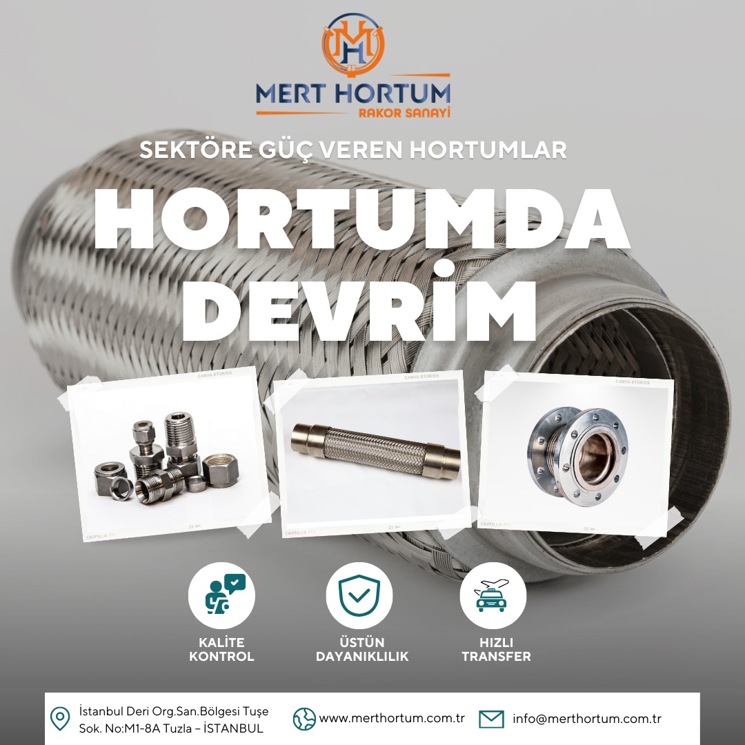 'Hortumda devrim MERT HORTUM ile gerçekleşir.' 'The revolution in hose is realised with MERT HORTUM.' #stainlesssteelhose #merthortum #paslanmazflexhortumlar #teflonhosefittings #industry40