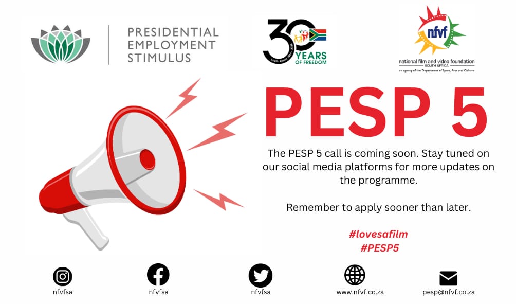 The PESP 5 call is coming soon. Stay tuned on our social media platforms for more updates on the programme. Remember to apply sooner than later. Keep an eye out on all our platforms for dates and venues of upcoming road shows coming to all nine SA provinces. #lovesafilm #PESP5