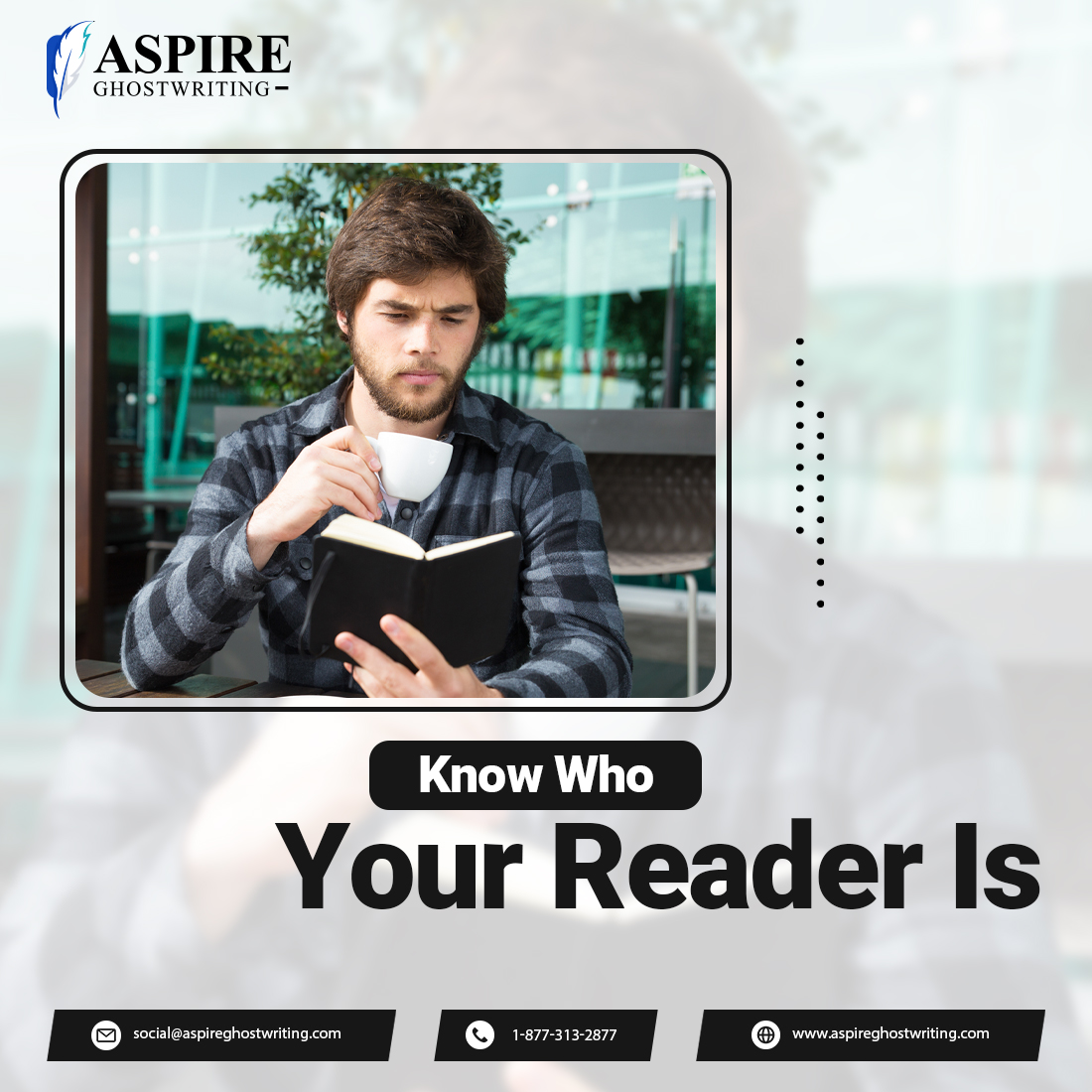 Our Research and Marketing team is here to assist you in identifying your target audience more effectively by searching the demographics, psychographics, and preferences.

#aspireghostwriting #bookmarketing #bookpublishing #bookwriting #bookediting #bookcoverdesign