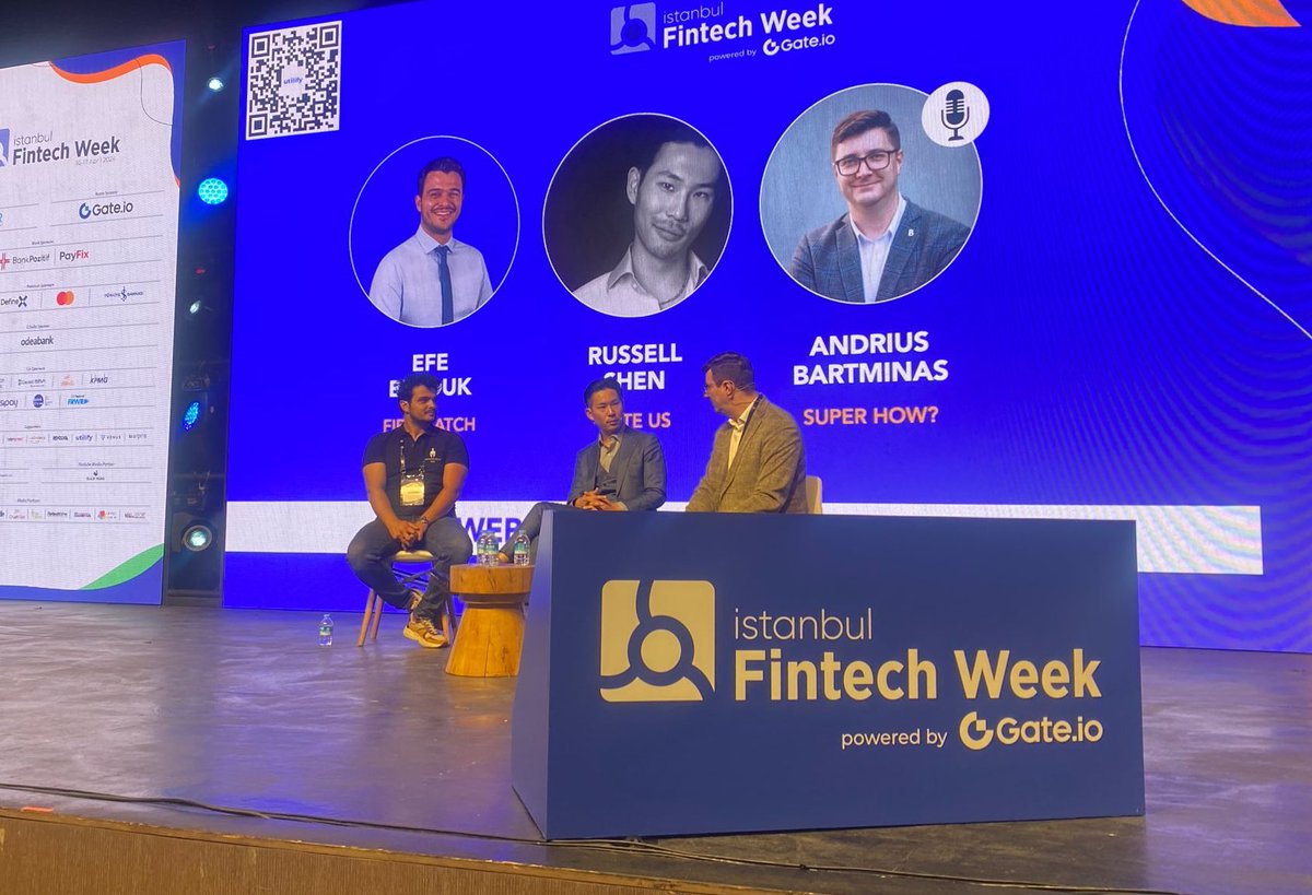 🎙️İstanbul Fintech Week’te Kurucumuz Efe Bulduk (@TheBullduck) sahne aldı! 

'Web3 is in full throttle' panelinde Gate US ve Super How?'dan değerli konuşmacılar ile bir araya geldi.