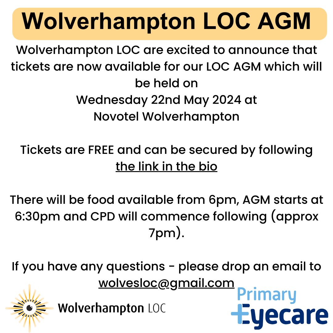 ‼️ AGM ALERT ‼️ 

Book now using link in bio 🙌

#Optometry #Local #Optom #EyeHealth #Education #Community #Eyes #Professionals #LocalSupport #LeadingTheWay