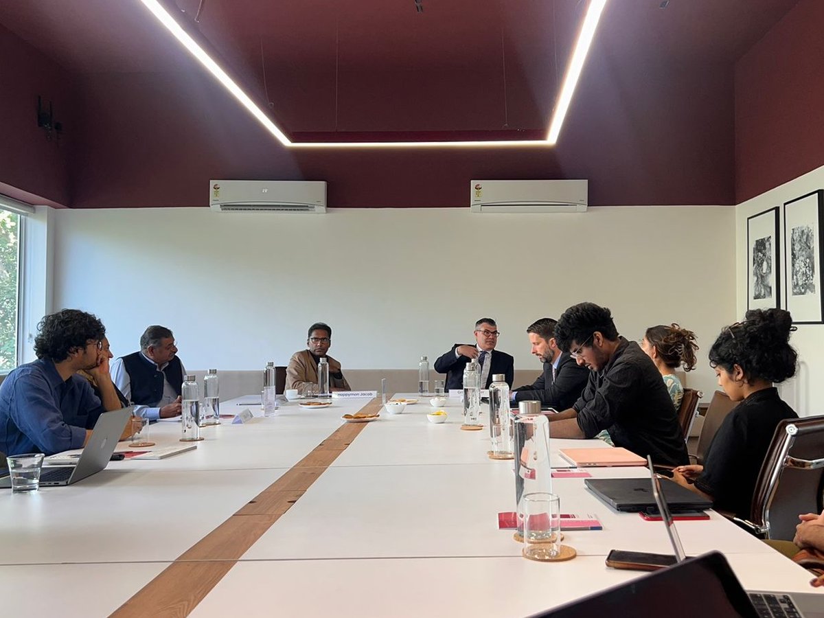 @CSDR_India had the pleasure of hosting a delegation from @USAndIndia led by Graham Mayer, Minister-Counsellor, US Embassy along with James Plasman, Dhara Shah and Ajay Dayal on 8 April, 2024 for an interactive session discussing Great Power competition and India-US relations.