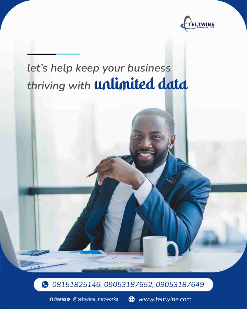 Let's help keep your business thriving, with unlimited data. 
Click the link on bio or send a dm to get started 
#teltwinenetworks 
#unlimiteddata 
#tuesdayvibe