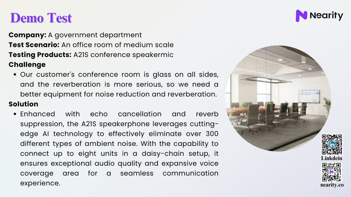 NearityOfficial's tweet photo. 📷 Check out NEARITY A21S Microphone in action! 
🔊 For more information, feel free to reach out for more information on our website (https://t.co/prQAJ6byVM) or contact sales (https://t.co/cFxtPZuDRU). We are reseller friendly.
#NEARITY  #AudioRevolution #VideoConference https://t.co/aW05PiGYIu