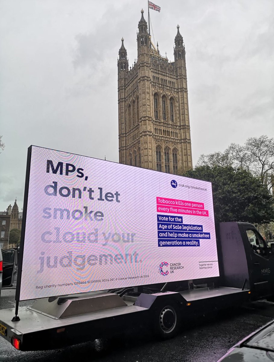 Today’s vote is a critical step towards the UK becoming a world leader in tobacco control. By voting in favour of the age of sale legislation, MPs will be putting us on the right side of history and helping to create the first ever #SmokefreeGeneration. Smoking is still the