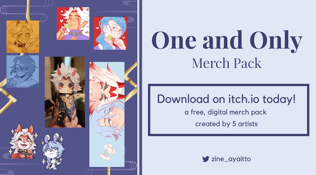 IT'S ZINE RELEASE DAY!! You could download our AyaItto Zine: One and Only for FREE on our Itch : zine-ayaitto.itch.io ! Our SFW zine: zine-ayaitto.itch.io/one-and-only-a… Our NSFW zine: zine-ayaitto.itch.io/one-and-only-a… Our Merch Pack: zine-ayaitto.itch.io/one-and-only-a… #AyaItto