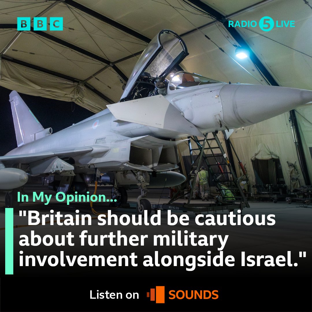 📢In My Opinion: 'We should be cautious about our military involvement alongside Israel’. 🛩️After British jets were used to shoot down Iranian drones, Sir Richard Dalton, former British ambassador to Iran, says it’s not in our interest to get entangled in a long war. ⁉️What are…