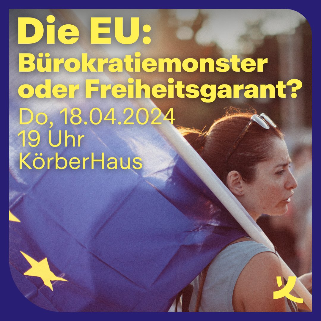 🌍 Hat die EU zu viel Macht?

🛡️ Über Vorteile und Herausforderungen dieser einzigartigen Gemeinschaft diskutieren wir im Vorfeld der Europawahl mit <a href="/d_boeselager/">Damian Boeselager</a> <a href="/LQuaritsch/">Luise Quaritsch</a> <a href="/ronschumacher7/">ronschumacher</a>.

Livestream vormerken! koerber-stiftung.de/veranstaltunge…

🤝 <a href="/KoerberIP/">Körber-Stiftung IP</a>