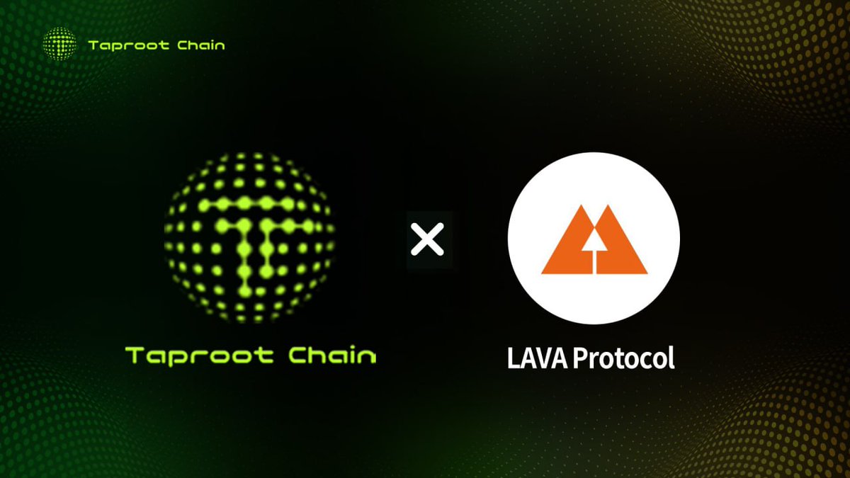 🎉#LAVA x @TaprootChain 𝗣𝗔𝗥𝗧𝗡𝗘𝗥𝗦𝗛𝗜𝗣 𝗚𝗜𝗩𝗘𝗔𝗪𝗔𝗬!

Celebrating our partnership with 5 #TaprootChain OG Card Whitelists #giveaway!

🏆 5 random winners

How to join:
✅Follow @TaprootChain + @LAVAProtocolHQ 
✅RT + Like + Tag 3
✅Drop your EVM address

⏰ 24 hrs