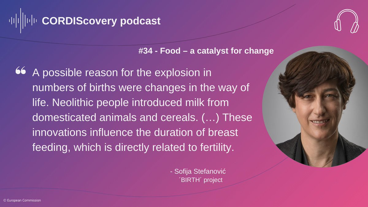 Curious about how porridge helped fuel the population explosion seen in the Neolithic period? Prof. Sofija Stefanović is decoding the prehistoric fertility patterns and the impact of breastfeeding on children. Tune in to #CORDIScovery podcast 👇 europa.eu/!MbP3xp