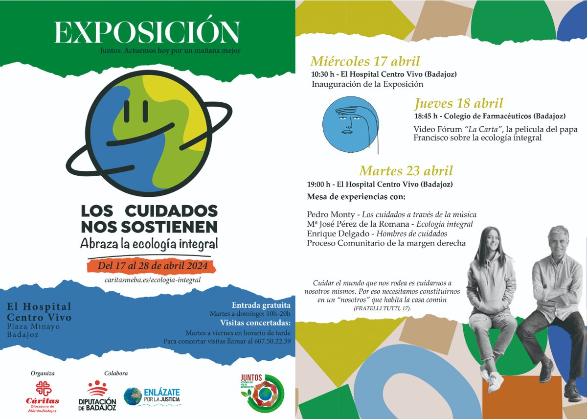 cdmeba's tweet photo. 🌱🌎 Mañana, miércoles 17 de abril, en @El_Hospital_, inauguramos la exposición "Los cuidados nos sostienen. Abraza la ecología integral". Un espacio de acogida donde interactuar y compartir.
Descubre más en https://t.co/XWj6W86LW3 https://t.co/do3zxq8esP