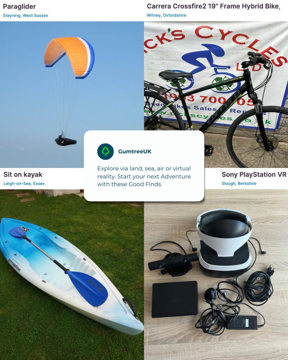 Is it a bird? A plane? No, it’s YOU exploring the great outdoors! Whether by land, sea or air, get your adventure on with Gumtree. (Or from the safety of your own home 🕹️) brnw.ch/21wIR3C