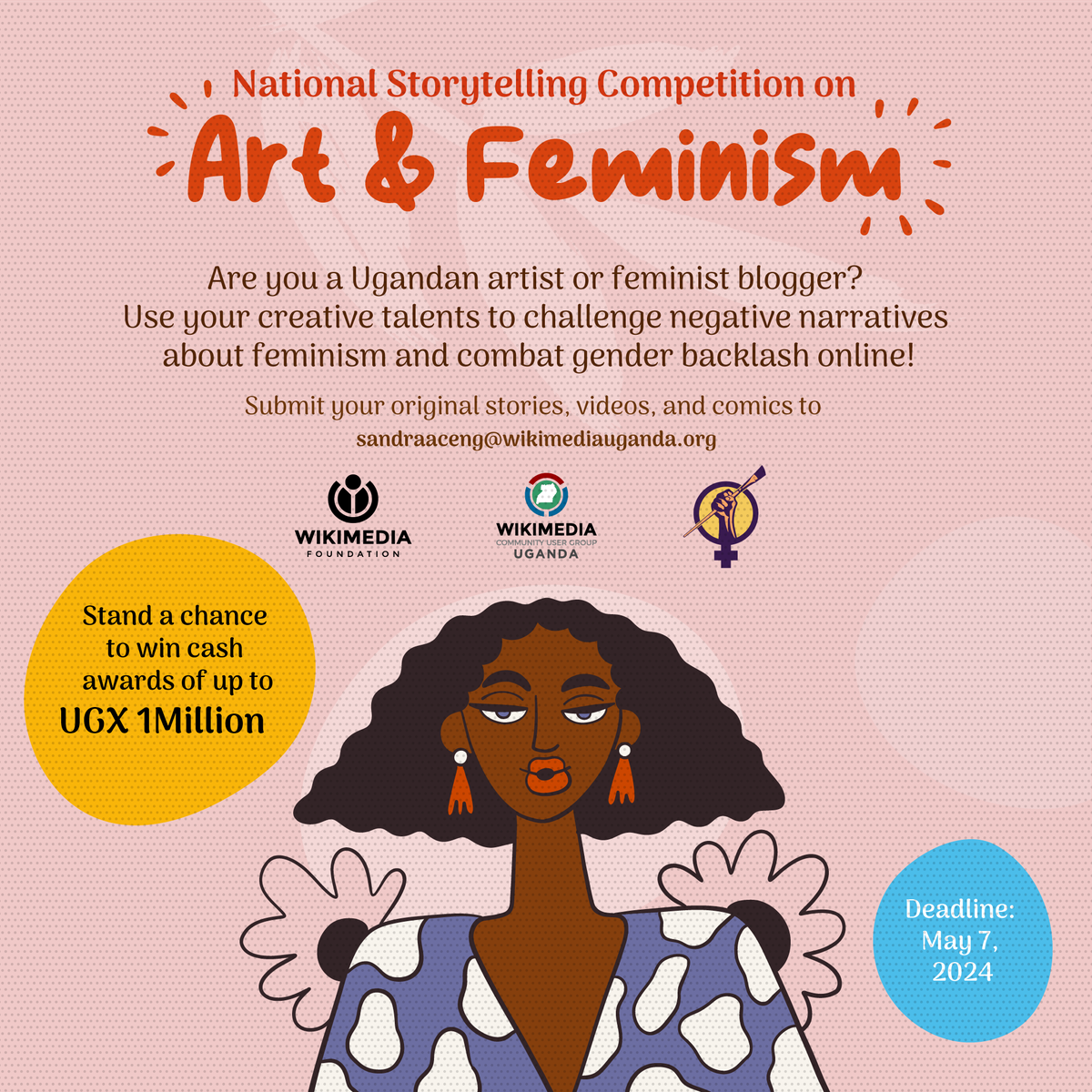 JulieAcom's tweet photo. 🎨✊ Call for Story Pitches: Art and Feminism ✊🎨 Use your creative talents to challenge negative narratives about feminism, combat gender backlash online! Submit your original stories, videos, comics to bridge information gaps on gender, feminism &amp; arts. See poster for details! https://t.co/UDsrivneEK