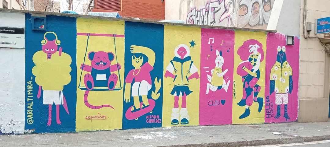 Artist: @Aitanagiraldez
Wall: #Barcelona #Gràcia #pintura #colores #muralismo #mural #streetartbarcelona #arteenlacalle #artalcarrer #artist #art #streetartbcn #graffiti #graffitibarcelona #instagraff #streetart #barcelonastreetart #montanacolors #arteurbano #wallspot
<a href="/rebobinart/">Rebobinart</a>