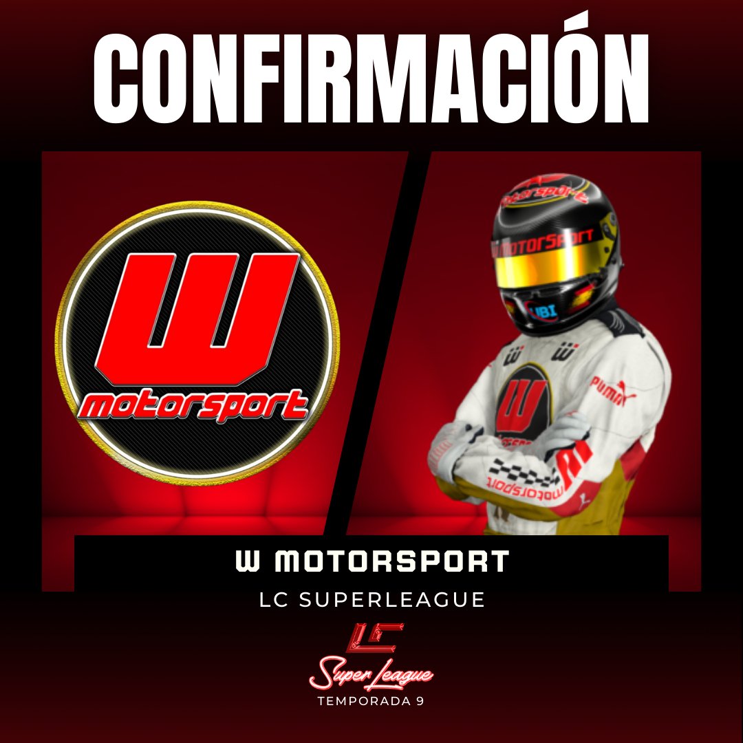 LC SUPERLEAGUE 🏆
El subcampeón de guerreros busca hacer un buen papel en gladiadores y sueña con otro ascenso. ¿Serán capaces de conseguirlo?
Y de que mejor manera que llevando el dorsal n⁰24 en la próxima temporada.
Bienvenidos a la división Gladiadores! <a href="/motorsport_w/">W. MOTORSPORT</a>