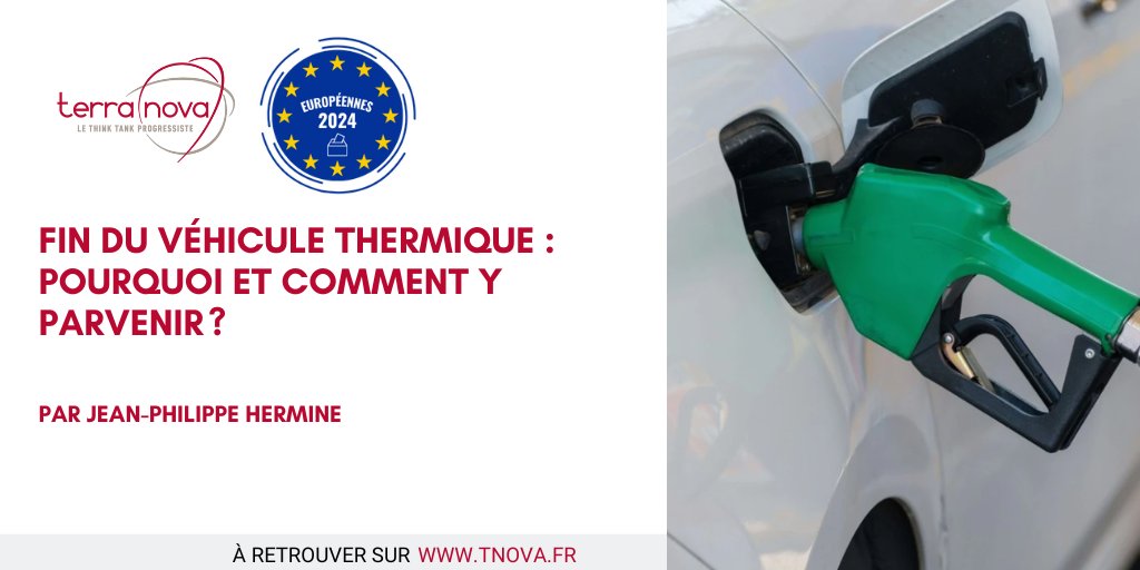 #Européennes2024 #Mobilités #GreenDeal 🟢🚘La fin du véhicule thermique : une question stratégique pour l'avenir des #mobilités dans l'#UE 🟢Pourquoi et comment y parvenir : l'expertise et les propositions de @JPH_Iddri pour @_Terra_Nova➡️tnova.fr/ecologie/trans…