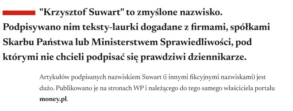 @OjciecRedaktor @oko_press KTO podpisywał te teksty jako Suwart? Czy WP podało nazwiska? Zwolniło tych pracowników?