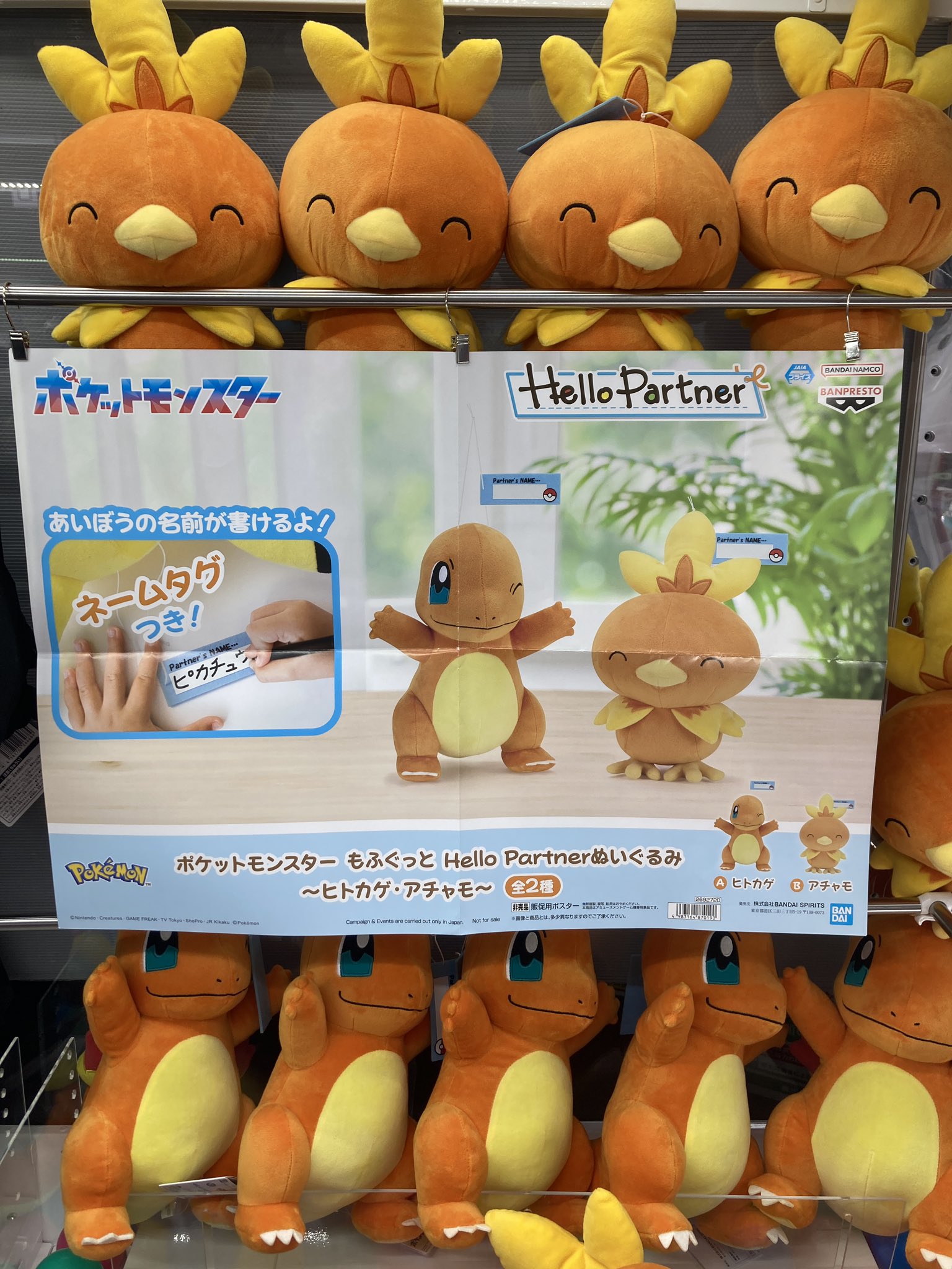 ポケモン　ビッグ　ぬいぐるみ　ホゲータ　モクロウ　ヒトカゲ　ニャビー　トゲピー ポケモン ビッグ ぬいぐるみ ホゲータ モクロウ ヒトカゲ