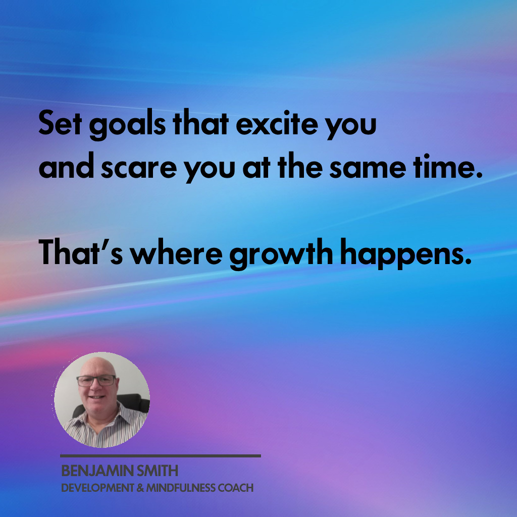 Set goals that excite you and scare you at the same time.

That's where growth happens.

#personaldevelopment #PersonalGrowth #personalgrowthjourney #growthmindset  #selfawareness #selfawarenesscoach #ConfidenceBuilding #retirement #retirementcoaching #inspiration