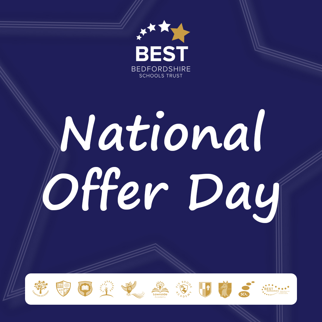 Today is also #NationalOfferDay and hundreds of children and families are finding out they've been offered a place at one of our lower, primary, middle or extended secondary schools. We're excited to welcome you to our #BestFamily and look forward to you joining us in September!