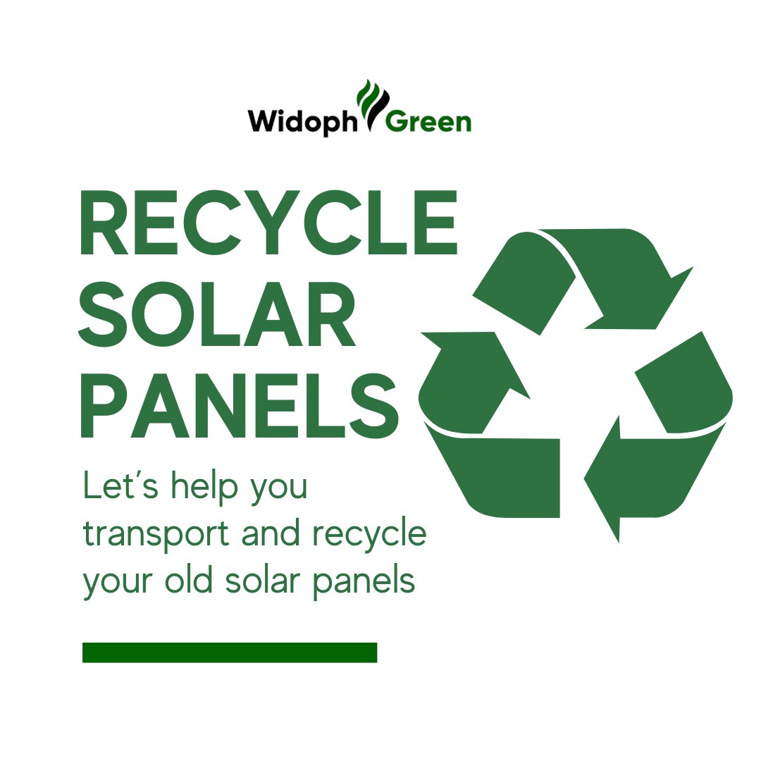 WidophGreen's tweet photo. When it comes to recycling solar panels, – we've got you covered! Trust us to handle it all with care and expertise. ♻️💚 #SustainableChoices #sustainableaustralia #solarpanelsaustralia https://t.co/0o3EMOXmtW