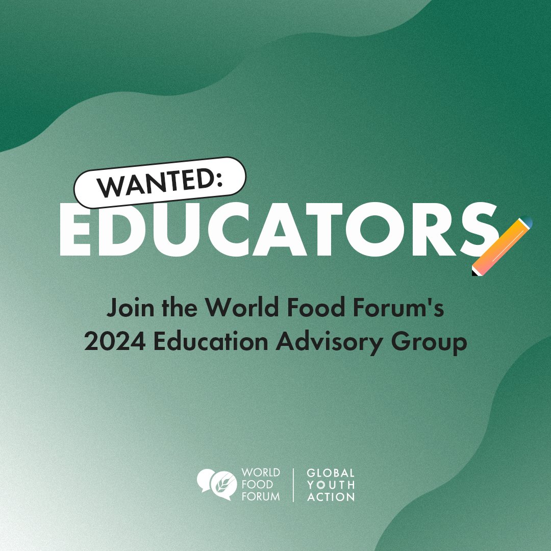 📣 World Food Forum Seeks Educators for Education Track Advisory Group! Do you have a strong background in education, with a passion for food security and global collaboration? Apply by 30 April 2024: ow.ly/KX8y50RgRjn