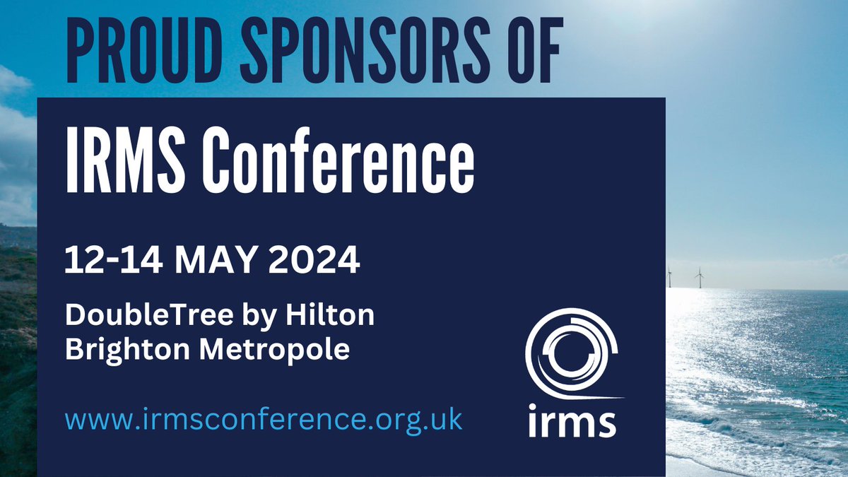We are excited to announce that we will be attending the 2024 IRMS Conference as a proud sponsor! #IRMS24