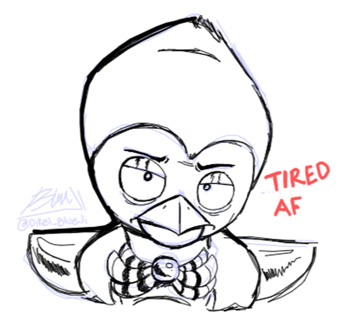 DiRel_BlueJi's tweet photo. My mood rn
#BlueJiTheBlueJay #BlueJi #FNaF #FNaFOC
(Drew this on Discord Whiteboard) https://t.co/Q4rajxzu7T