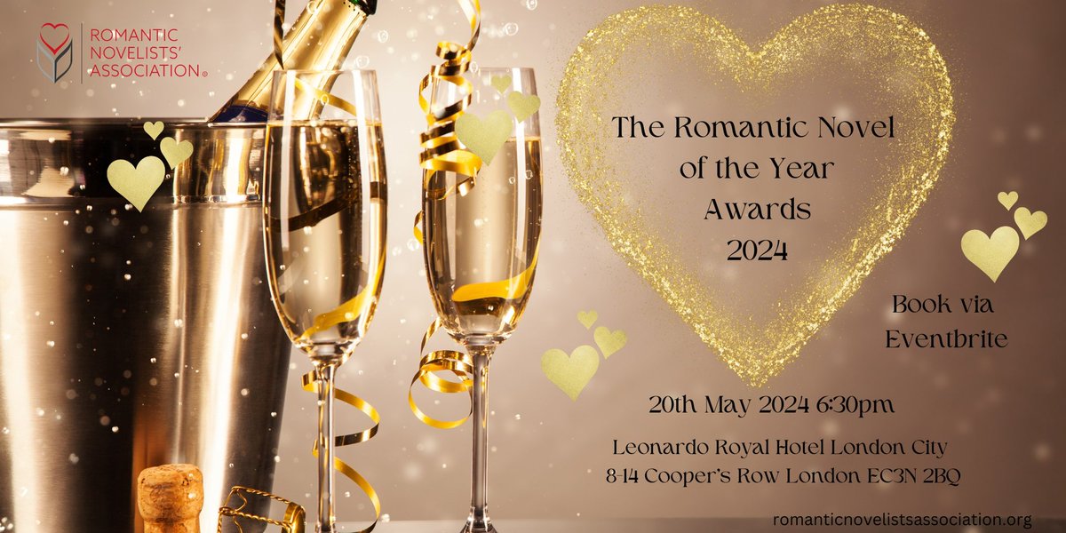 Join us on the 20th May at the Leonardo Royal Hotel London City for the prestigious #RNARomanticNovelOfTheYearAwards2024 our celebrity guest presenter will be announced very soon so watch this space. Tickets available now #tuesnews #RomanceWriters eventbrite.co.uk/e/romantic-nov… 💃🕺🏻