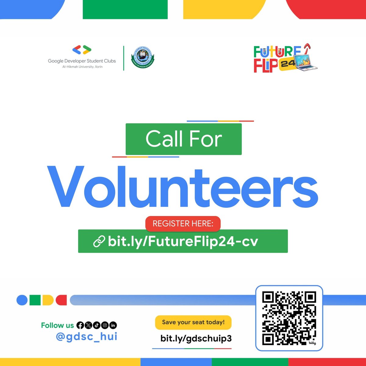 gdgoc_hui's tweet image. Ready to make an Impact? Join us as a volunteer for #FutureFlip24!🤩

Bring your Unique skills and passion to the table and help make our event  a massive success!🚀

Don&apos;t Miss Your Chance to Be Part of Something Amazing!😌✨

Apply via: bit.ly/FutureFlip24-cv